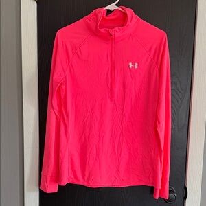 Under Armour Bright Pink Half-Zip Athletic Pullover